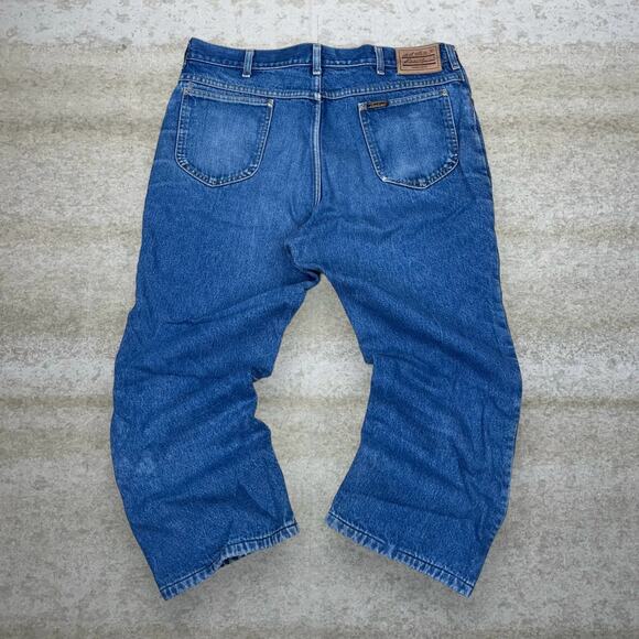 Vintage 90s Eddie Bauer Jeans 40x28 Regular Straight Leg Fit Dark Wash - Picture 1 of 6